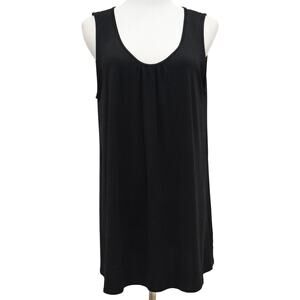 Eileen Fisher 100% Silk Crepe Knit Long Tank Size Medium